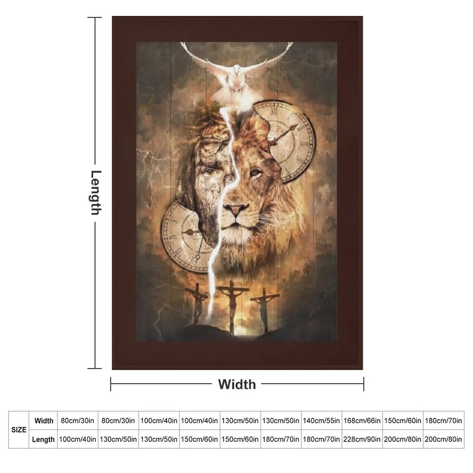 Jesus and the Lion 3 Crosses White Dove Throw Blanket Baby Luxury Throw Sofa Throw cosplay anime Blankets