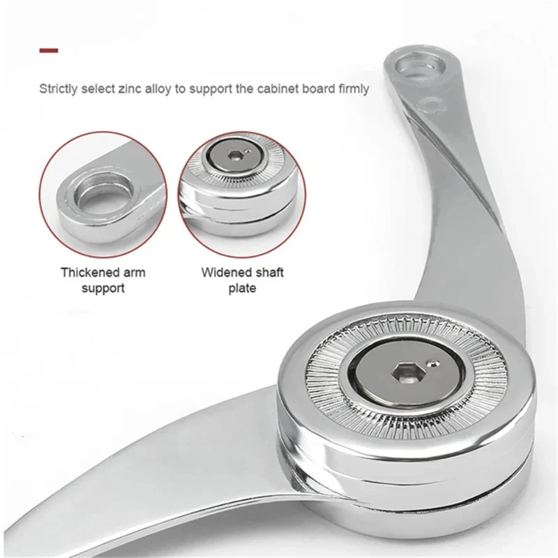 Cabinet Door Flip Up Support Stay, Soft Close Hydraulic Gas Strut, Multi-Stop Positioning Hinge, Kitchen Cupboard Lifter