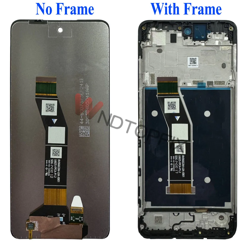 Pantalla táctil LCD para Motorola Moto G24, montaje de digitalizador de Panel de marco, reemplazo de pantalla de alimentación de 6,56\
