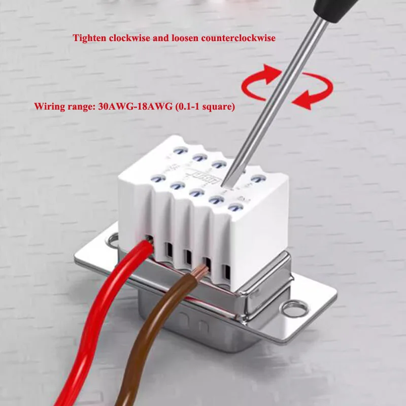 Mini DB9 Solderless Joint 9Pin Male Female Connector Upgraded RS232 Serial Port Adapter 485/422 Universal Plug Industrial Grade