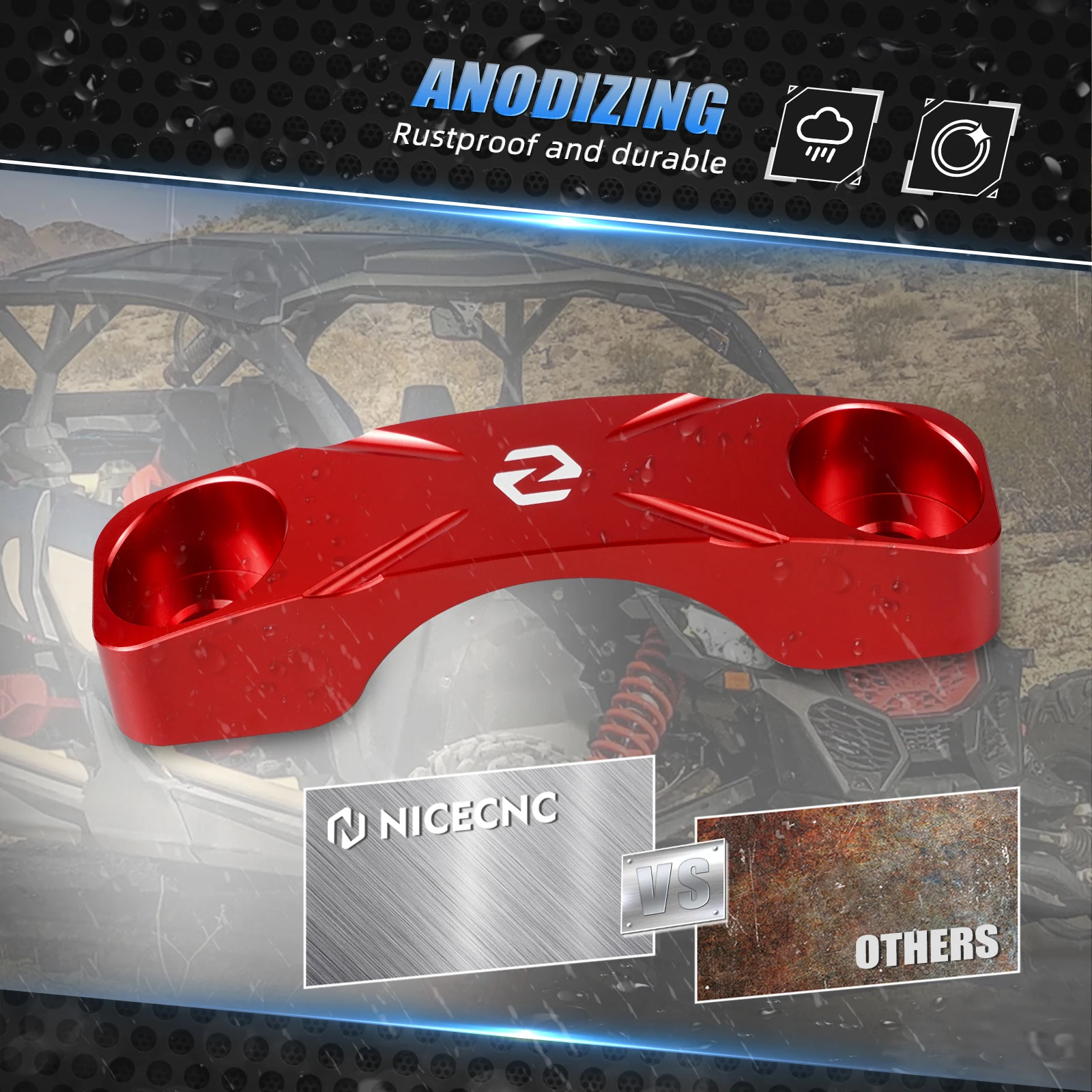 NICECNC UTV Reinforce Steering Rack Mount Plate for Can-Am Maverick X3 2017-2020 Maverick Turbo RR XMR XRC DS XRS 709402021