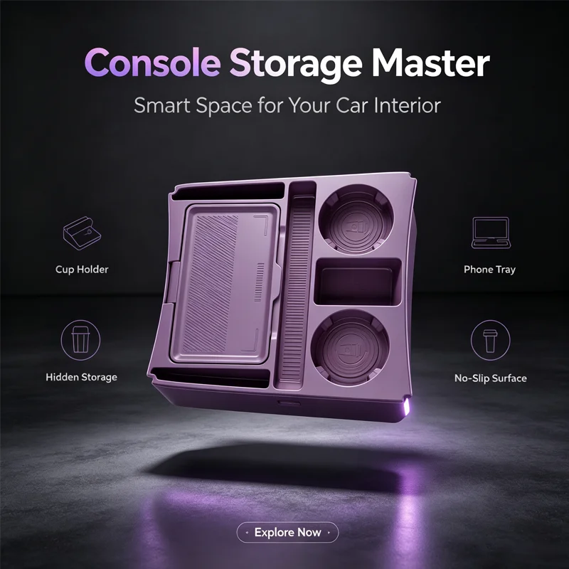 For Lantu Zhiyin 2025 Center Console Lower Storage Box, Drop-in Silicone Organizer Tray, Interior Accessory car accessories