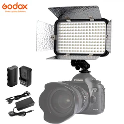 Godox LED170 II 비디오 라이트, 170 LED 램프 조명, 헛간 문짝 포함, 무단 밝기, 카메라 DV 캐논 니콘 소니용, 5500-6500K