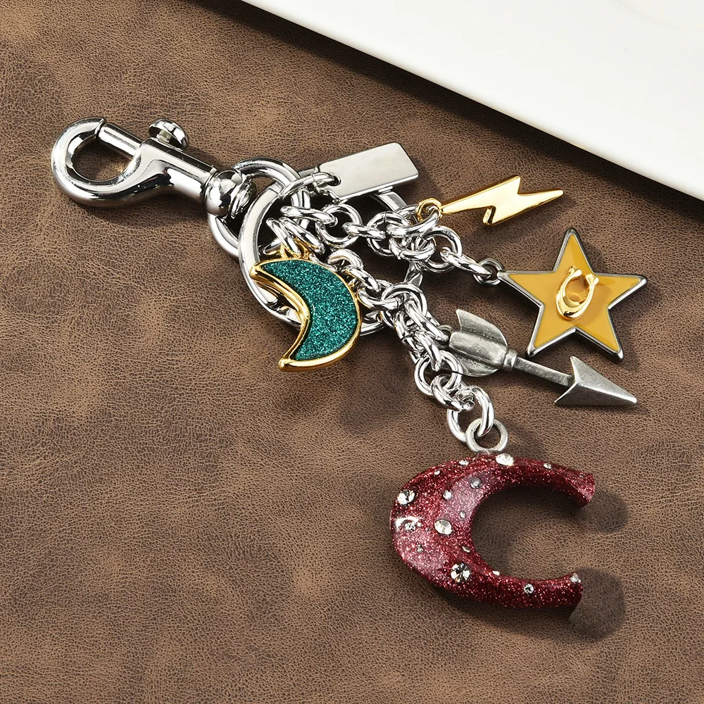 Gifts Alloy Moon Stars Keychain Keyring Cute Bags Pendant Cartoon Car Key Chain