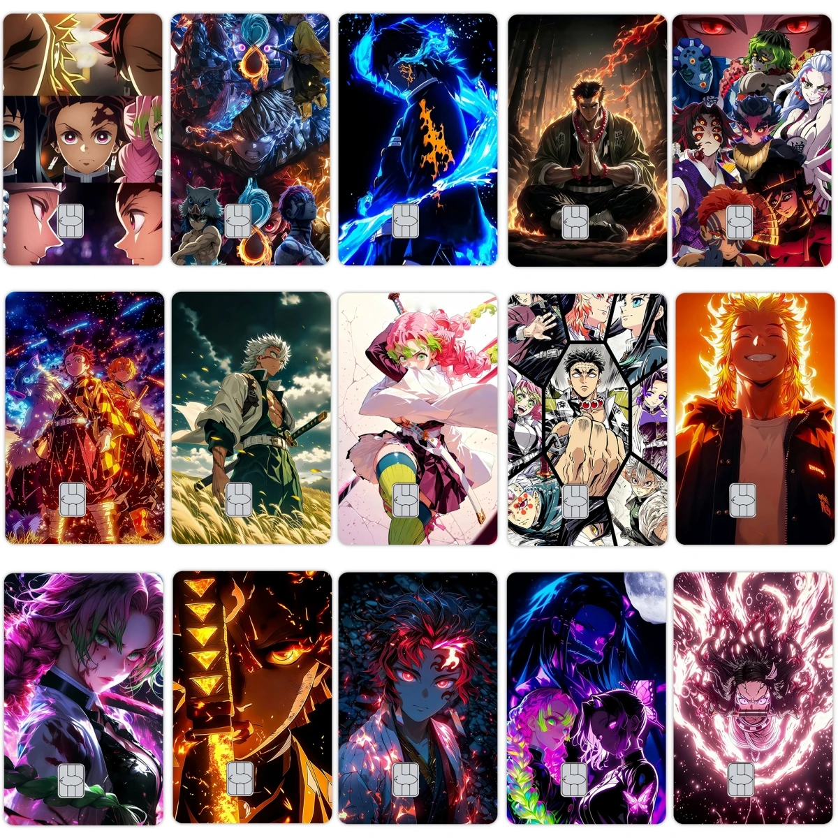 

Anime Cartoon Credit Debit Visa Bank Card Stickers Tsuyuri Kanawo Tomioka Giyuu Rengoku Kyoujurou Card Stickers Film Skin Cover