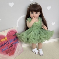 NPK 55CM full body soft silicone vinyl Reborn Stand Toddler Girl Doll lifelike Really Baby Doll Christmas Gift