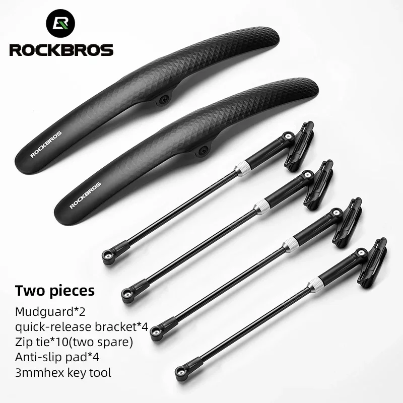 ROCKBROS Fahrrad-Schutzblech mit Aluminiumlegierungs-Halterung, einfache Montage, schmutz- und wasserabweisend, für Rennräder und Fixie-Bikes.