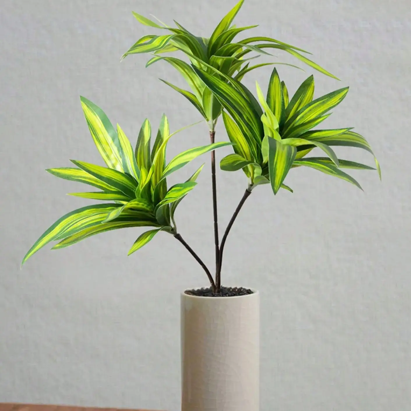 35-66-98 cm künstlicher Palme aus Kunststoff, Bambuszweig, tropische Topfpflanzen, Kunstgras für Zuhause, Desktop, Pflanzenwanddekoration
