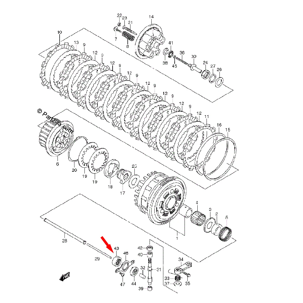 คันกดคลัตช์ซีลน้ำมันรถมอเตอร์ไซค์สำหรับ Suzuki GSXR1000 GS400X GS450L GS500E GS550L GSXR750 GS550 09285-06011