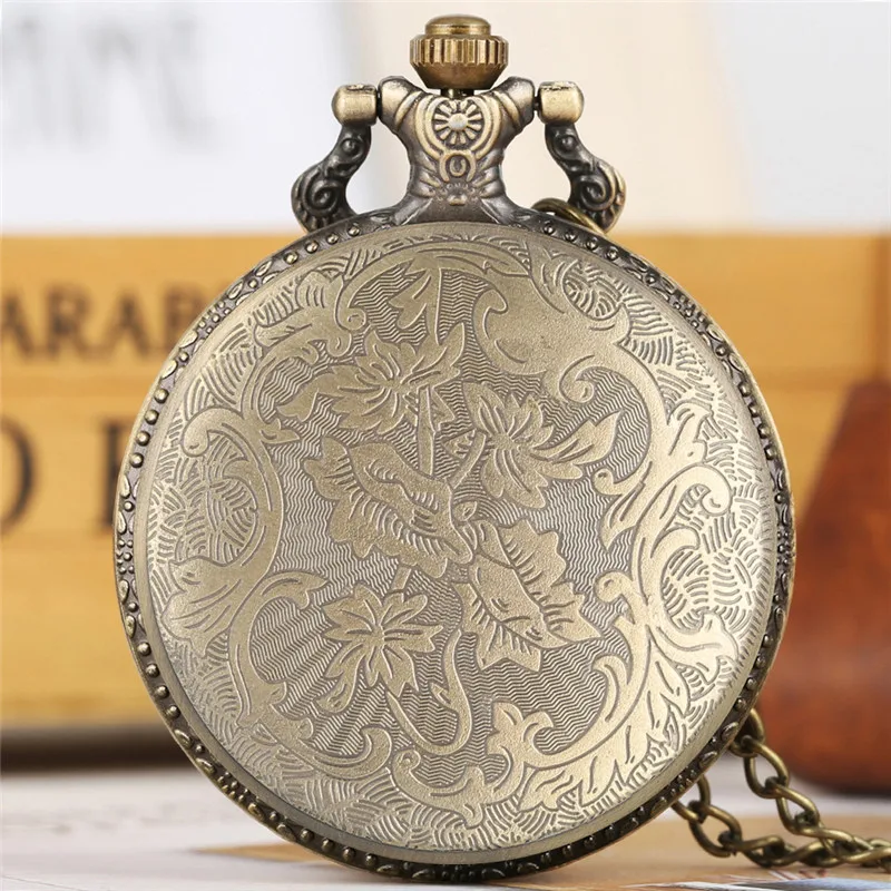 Steampunk Monkey King Men Women Quartz Movement Pocket Watch Sweater Chain Clock Arabic Numerals Dial Vintage Timepiece Gift