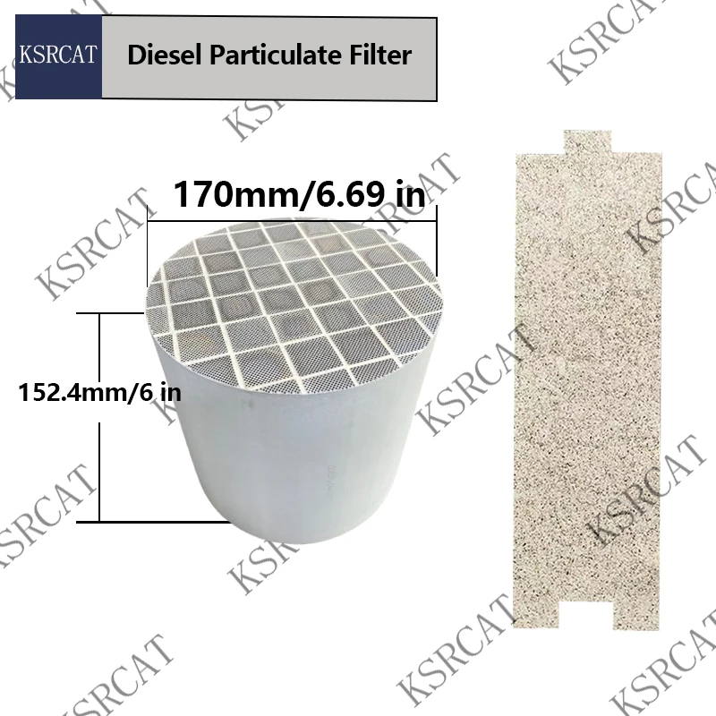 170*152.4mm Silicon Carbide DPF Honeycomb Core for Diesel Engines  Efficient Soot Trapping and Exhaust Filtration System