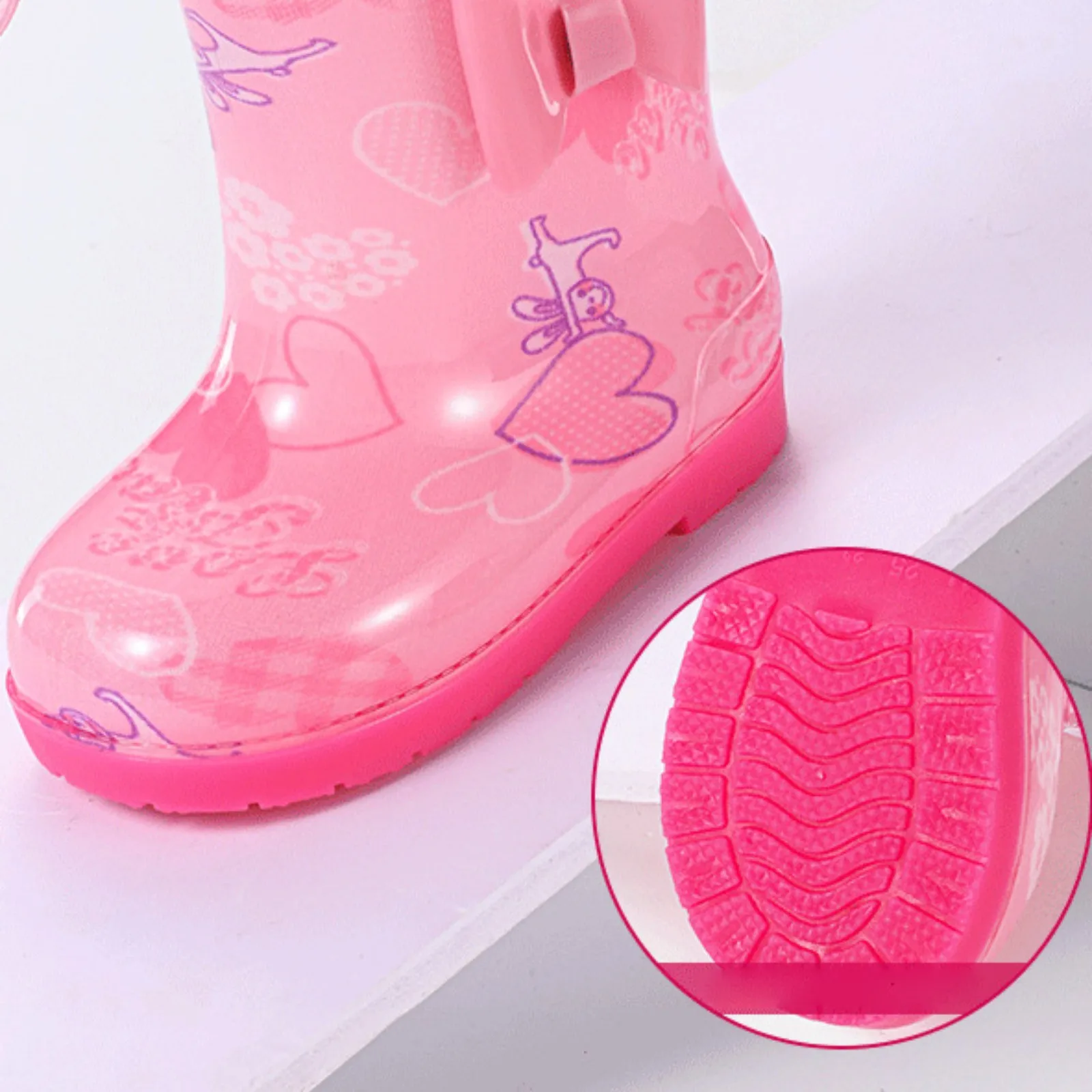 Toddler Rain Boots Baby Rain Boots Short Rain Boots For Toddler Easy On Lightweight Rubber Boots for Kids Boots Kids Water Shoes