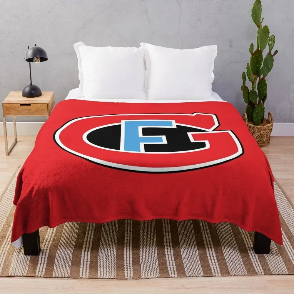 HC Fribourg-Gottéron Throw Blanket Bed Flannels Blankets