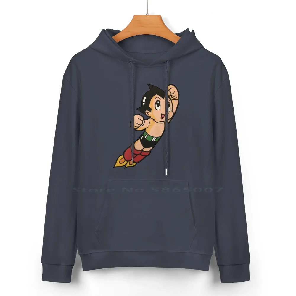 Vintage Astroboy Anime Robot Show Astro Boy Space Art Childhood Cartoon Pure Cotton Hoodie Sweater 24 Colors Anime Japanese