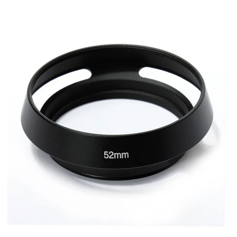 40.5 43 46 49 52 55 58 62 67mm Black Vented Curved Metal camera lens Hood for Leica M for Pentax for canon Sony for Olympus