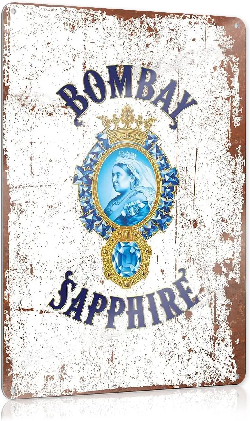 Bombay Sapphire Gin Metal Signs Vintage Retro Mancave Wall Garage Shed Tin Sign 8x12 Inch