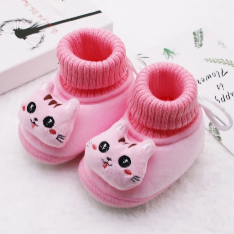 0-18M Autumn Winter Baby Shoes Boys Girl Boots Casual First Walkers Non-Slip Soft Soles Flat Prewalkers Toddler Walking Sneakers