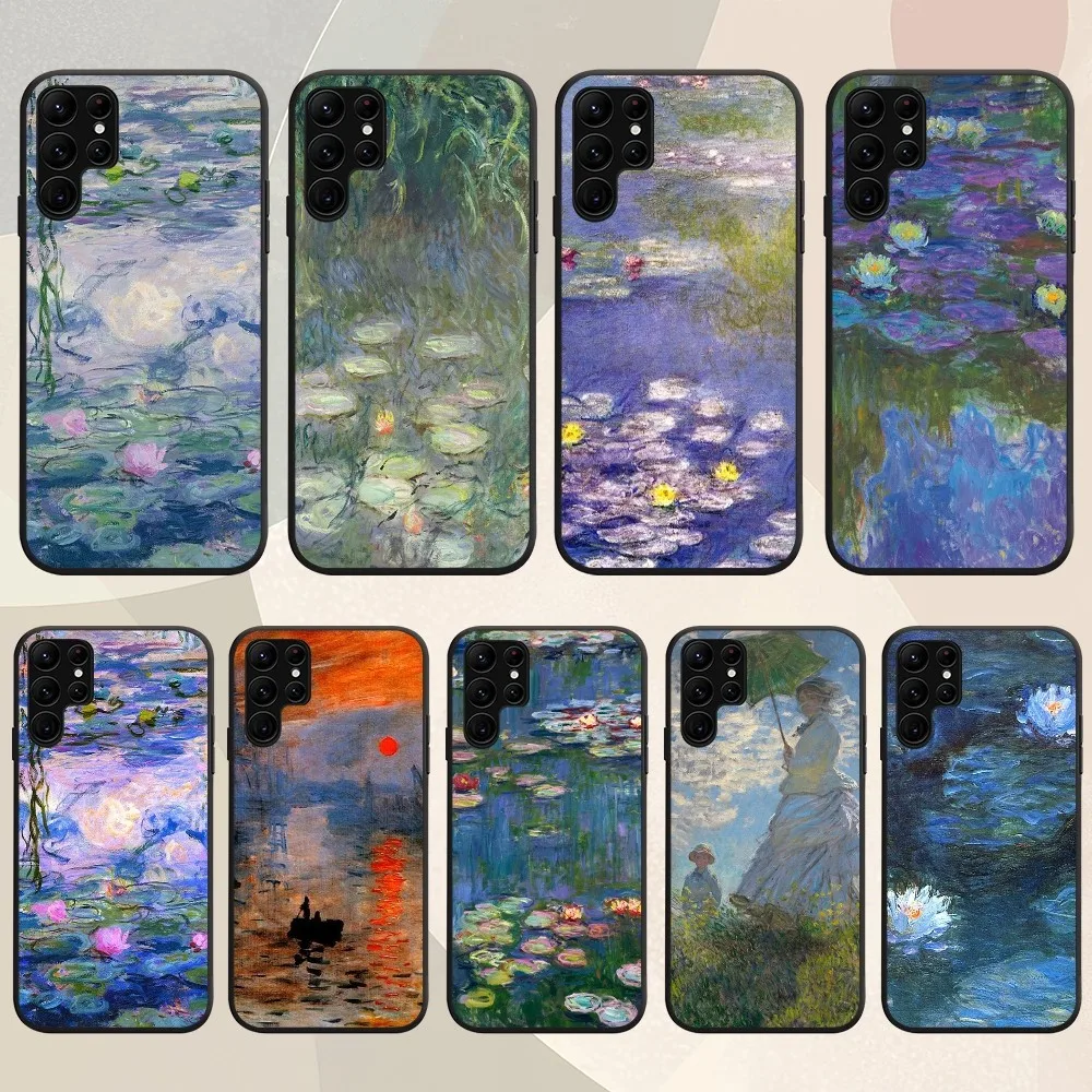 Claude Monet Water Lilies Phone Case For Samsung Galaxy A52 A72 A53 A70 A91 A80 A71 A73 S Shell