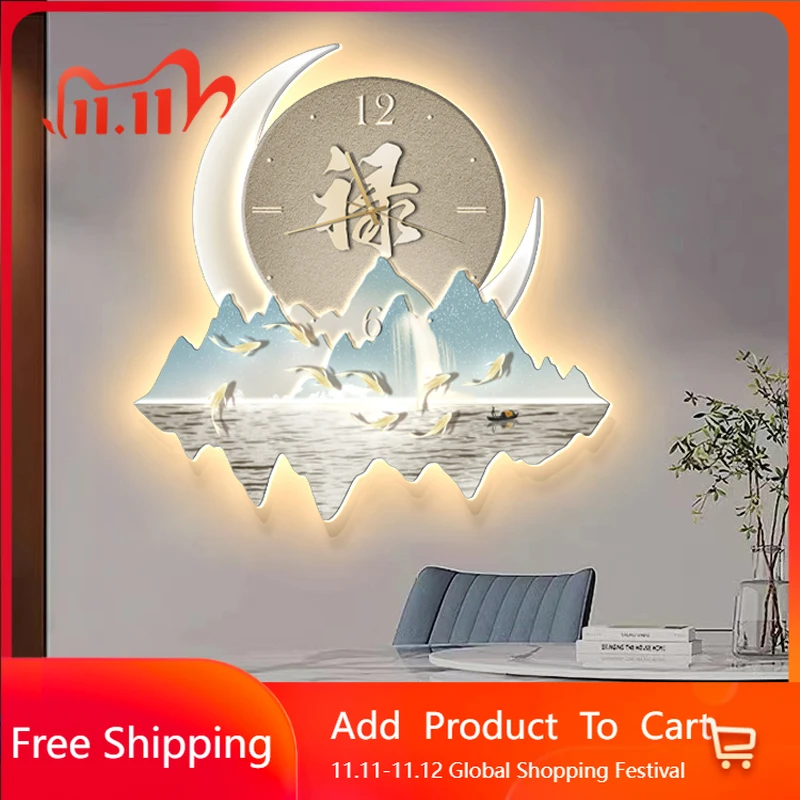 

European Art Mura Wall Clocks Luxury Restaurant Nordic Minimalist Wall Watch Creative Aesthetic Restaurant Reloj Home Decor