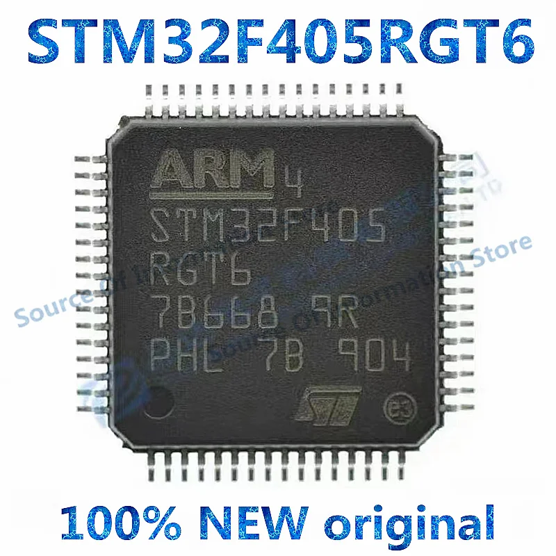 STM32F405RGT6 High performance base ARM Cortex-M4 MCU for DSP and FPU, 1 MB Flash, 168 MHz CPU, and ART accelerator