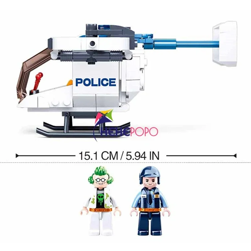 161 stücke M38-B0823 SLuban Maritime Polizei Serie Baustein Minifiguren Pädagogisches Spielzeug Block Spielzeug Für Kinder Geschenke Jungen