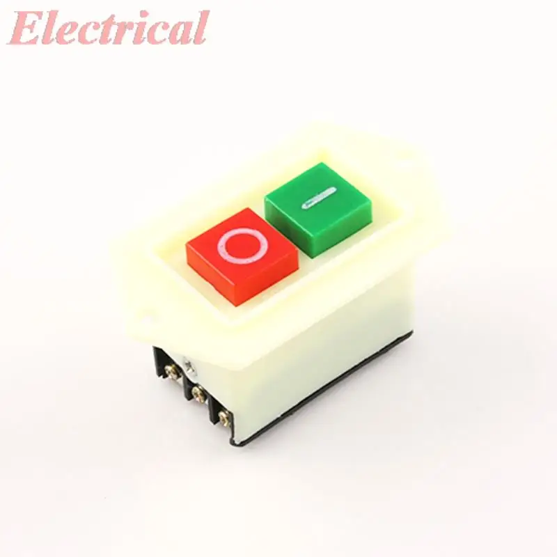 1 قطعة مفتاح المفاجئة الطاقة التيار المتناوب 220/380 فولت 10A I/O تشغيل/إيقاف بدء وقف الذاتي قفل مفتاح بـزر دفع لآلة قطع الرمل