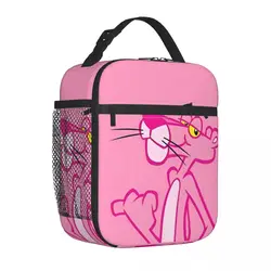 Pink Panther Insulated Lunch Bags Cooler Bag  Meal Container Cartoon Portable Tote Lunch Box Food Storage Bags Beach Picnic