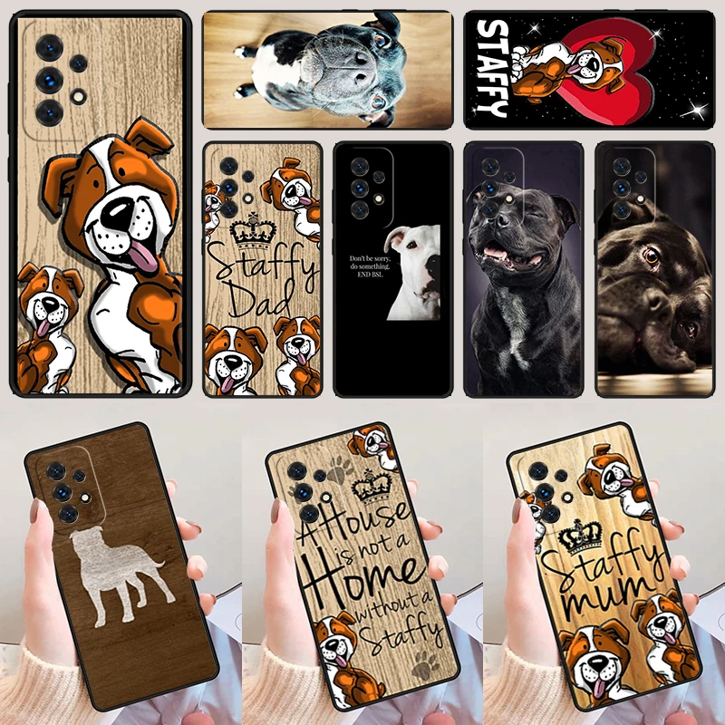 Staffordshire Bull Terrier Staffy Dog phone case For Samsung A42 A31 A40 A51 A71 A32 A80 A91 A52 A72 A20e A21S A50 A70 A11 A12