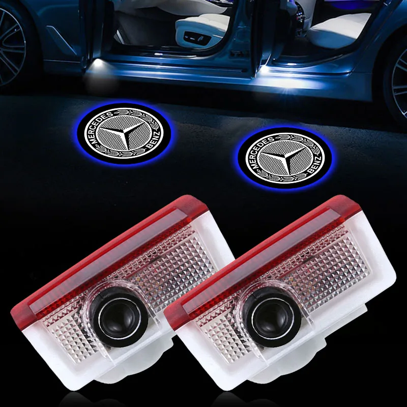 HD LED Car Door Welcome Light Laser Projector For Mercedes Benz AMG A B C E G R S CES CLA CLG CLK CLS Class EQC GLA GLB GLC GLE