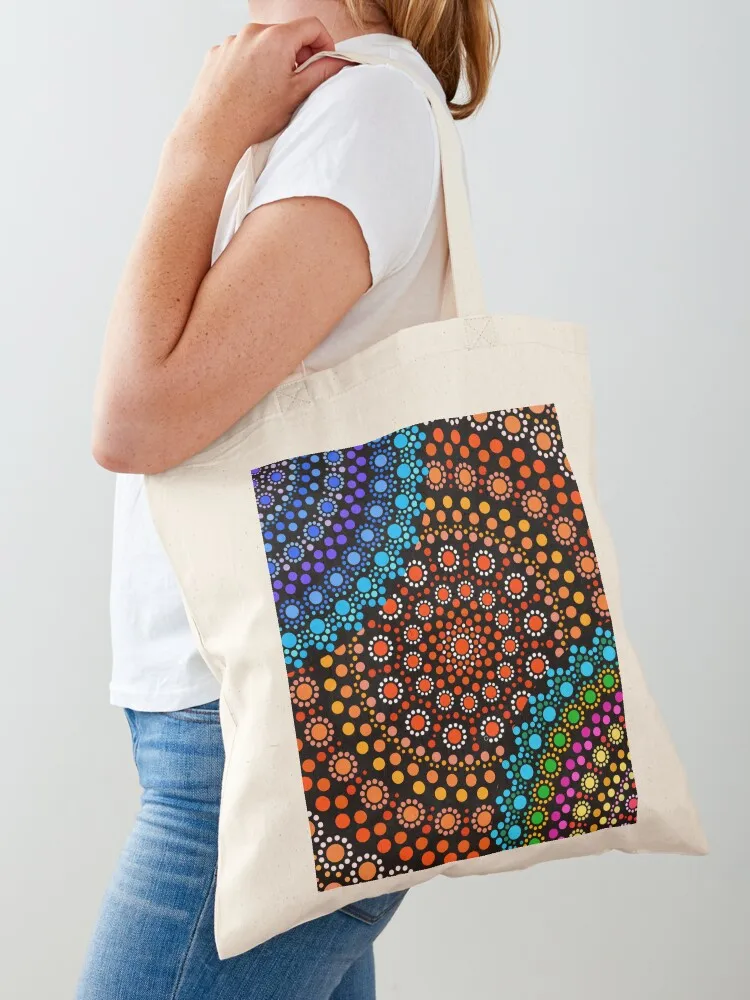 

Aboriginal Art Aborigine Australian Indigenous aboriginal Flag autochthon Bigambul Points Circle Day Gift For Mother do Tote Bag