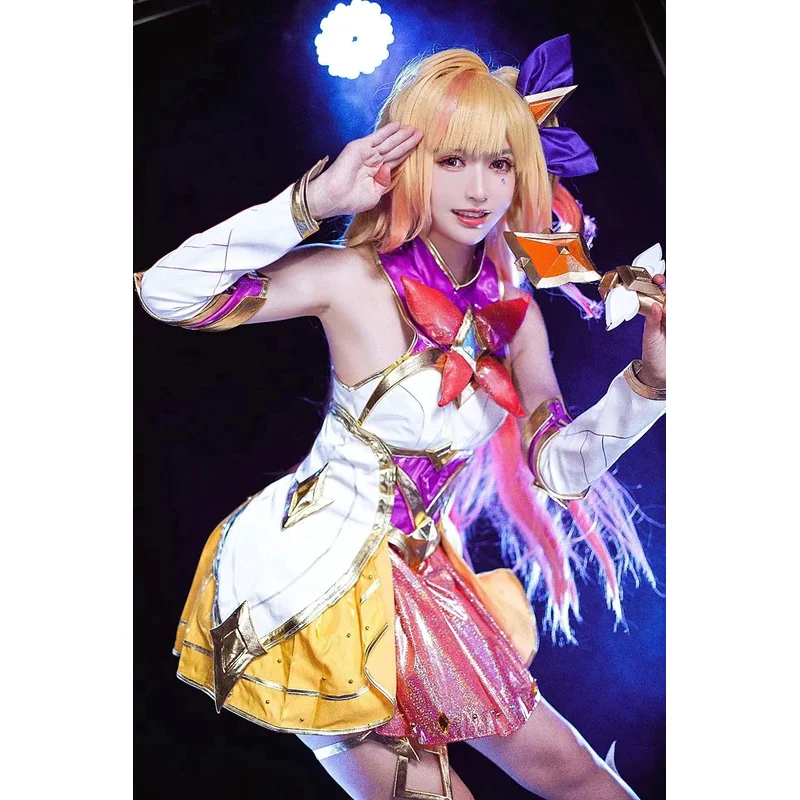 Game Star Guardian Seraphine Cosplay LOL League of Legends Costume Wig Anime Sexy Woman Dress Outfit Halloween Fullsets New Skin