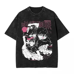 Toji Fushiguro JJK Anime T Shirt Hip Hop Washed 100% Cotton Harajuku T-Shirt Vintage for Men Women Tops Streetwear Tee Shirt