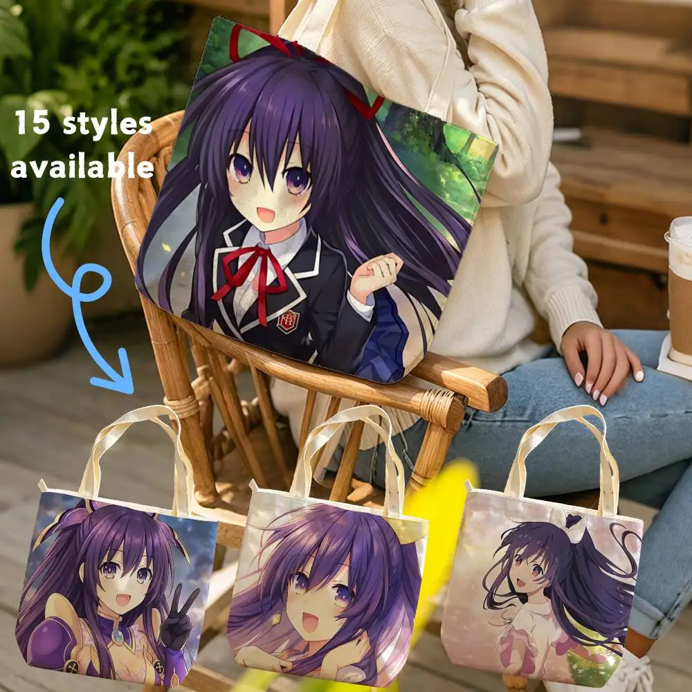 Princess T-Tohka Yatogami DaL Waterproof Lined Canvas bags suitable for going to class, shopping, gifts, and commuting
