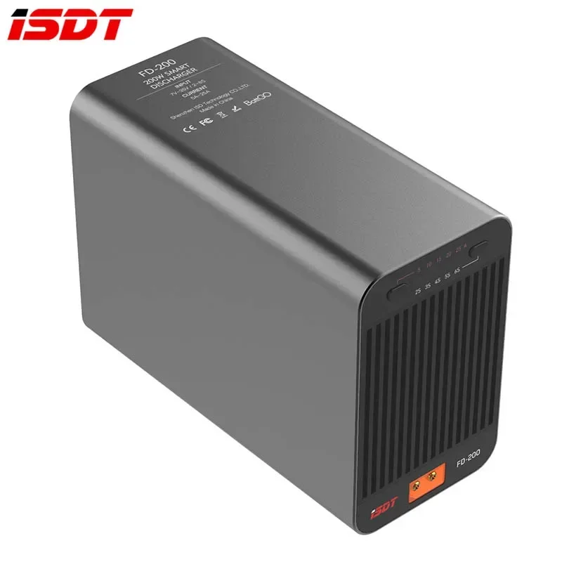 

ISDT FD-200 200W 25A Support 2-8S Lipo Battery Wireless APP Control Discharger for RC Drone Car Boat Spare Parts