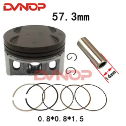 Motorcycle Pistons Suitable for Benali BJ150 TNT150 Piston Kit 57.3mm diameter 14mm piston pin 150cc