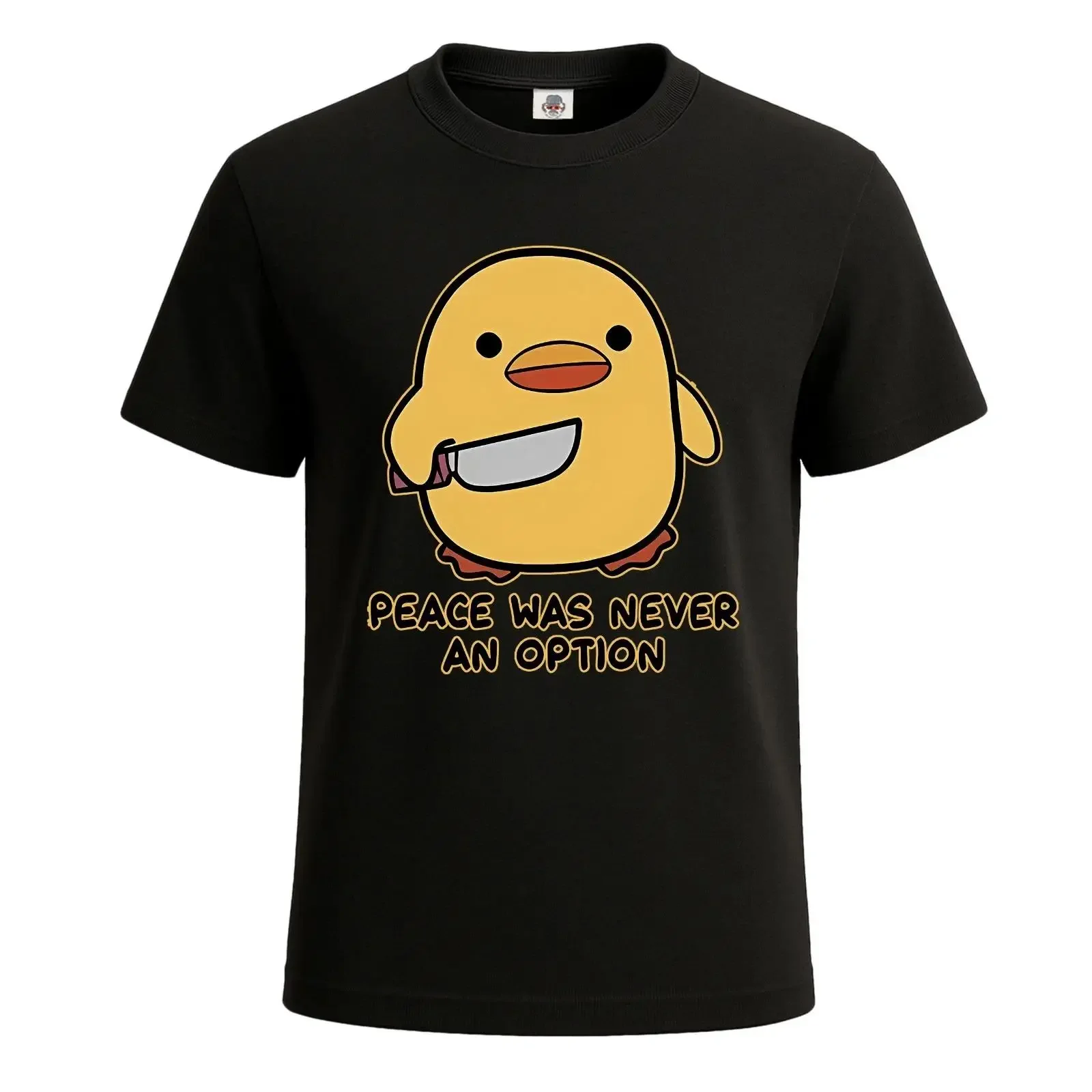 Peace Was Never An Option lustige Ente Meme Zitate Herren T Shirt NeuheiT Top vintage Washed Top For Everyday Wear Unisex