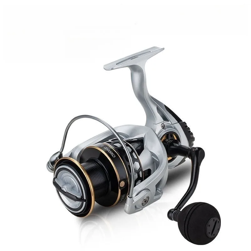 Metal Rotary Fishing Wheel, Silver, Seawater Freshwater Offshore High Speed Smooth Loop, Durable Fishing Wheel Fast Delivery
