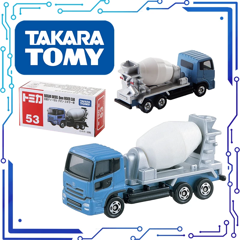 10CM TOMY Nissan Diesel Quon Mixer Car Alloy Car TOMICA Toy Vehicle Diecast Metal Model Children Present Decoration Original