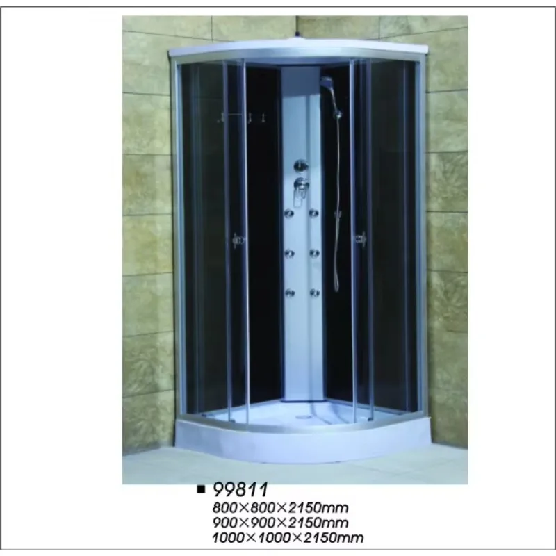 Modern Waterproof Shower Enclosure With Tempered Glass And Aluminium Frame For Bathroom