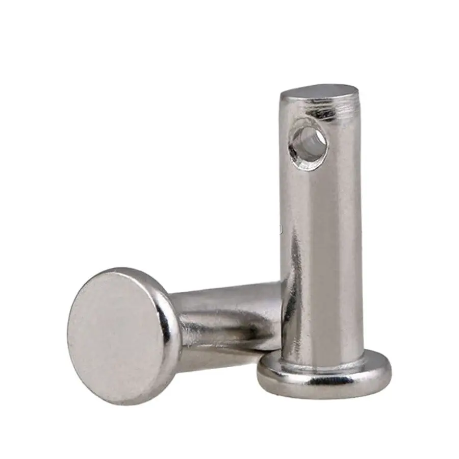 

M8 Stainless Steel 304 A2 Flat Head Clevis Pins With Hole 50pcs/lot