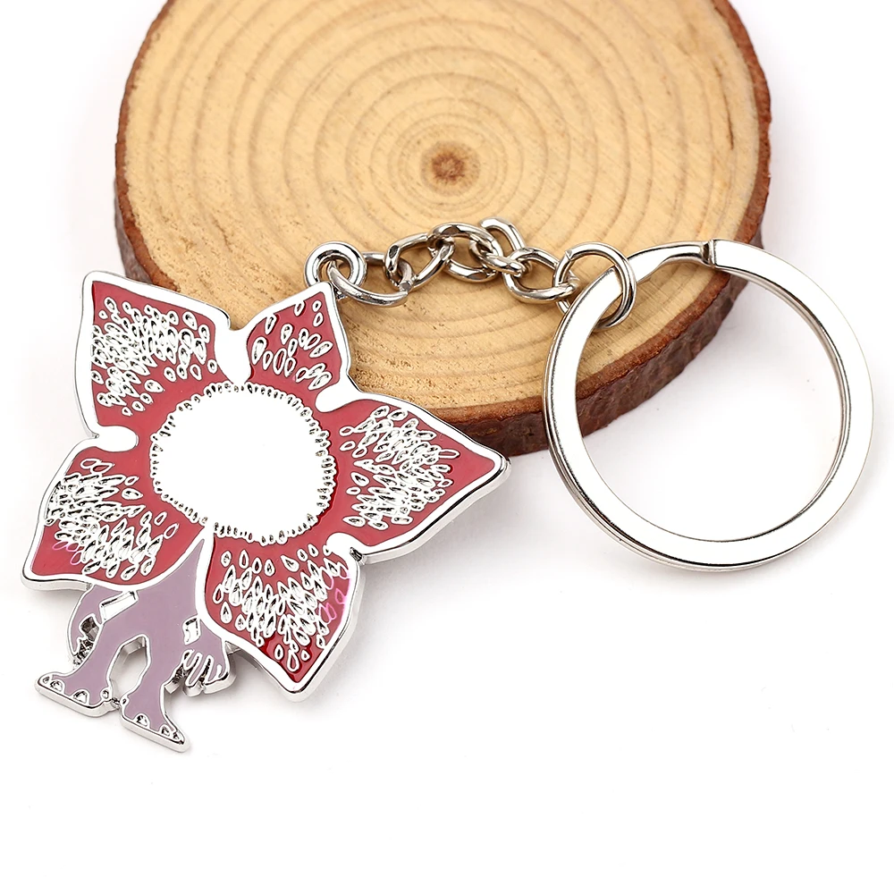 USA الخيال العلمي الإثارة المسلسل التلفزيوني Demodog المفاتيح المعدنية معلقة مفتاح السيارة سلسلة كيرينغ مجوهرات اكسسوارات هدايا للرجال النساء