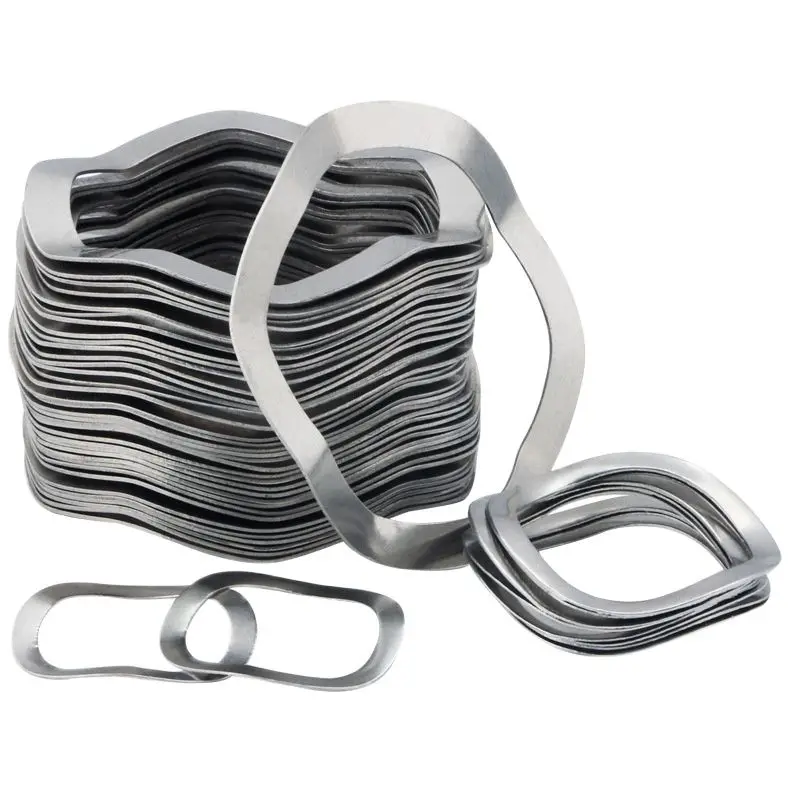 Arruela de Pressão da Onda 100 Peças Lote M23 Aço Inoxidável id 23 mm od 29 mm h 0.3 mm de 304 ss