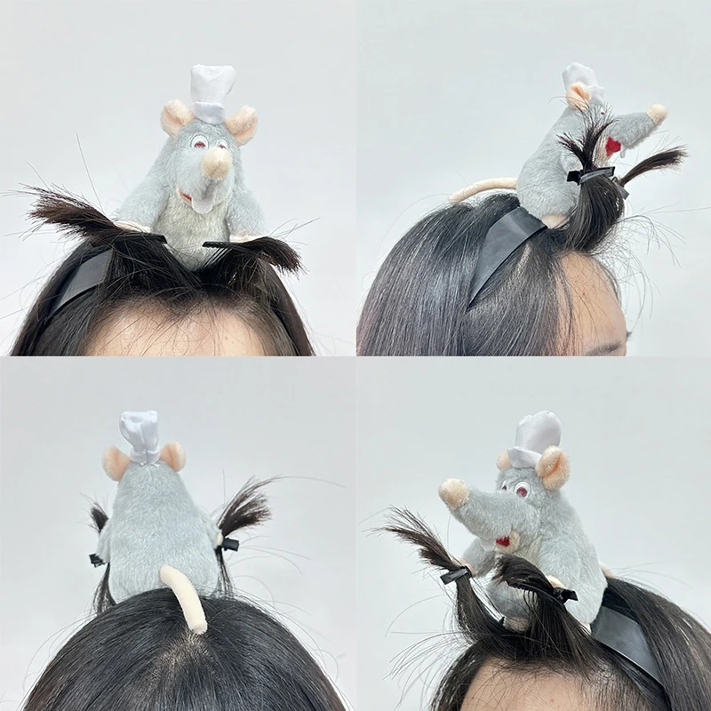 Ratatouille漫画ぬいぐるみワイドヘアバンド、フレンチヘッドウェア、クリエイティブヘッドバンド