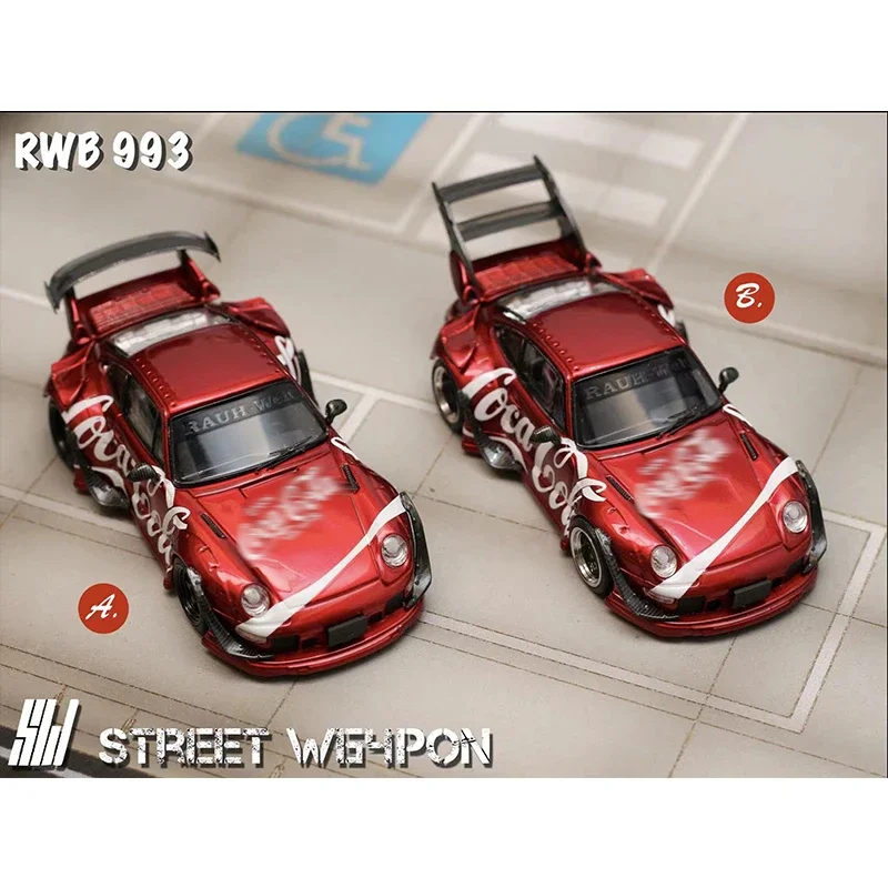 

PreSale Street Weapon 1:64 RWB 993 Candy Red Diecast Diorama Car Model Collection Miniature Toy SW