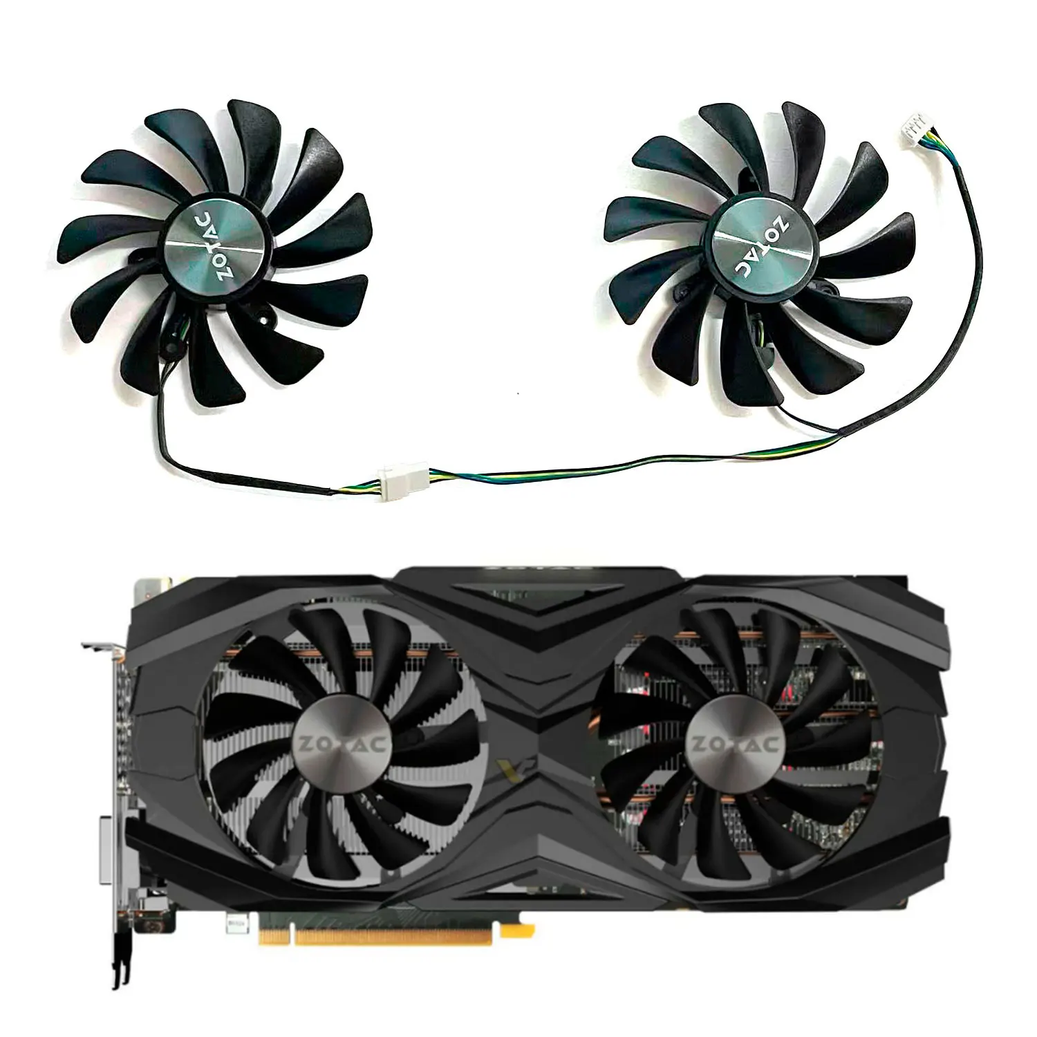 

Suitable for Zotac Geforce GTX 1070ti 1080 Ti GTX1070 Ti GTX1080ti Amp version graphics card 95MM 4PIN GAA8S2U GPU fan