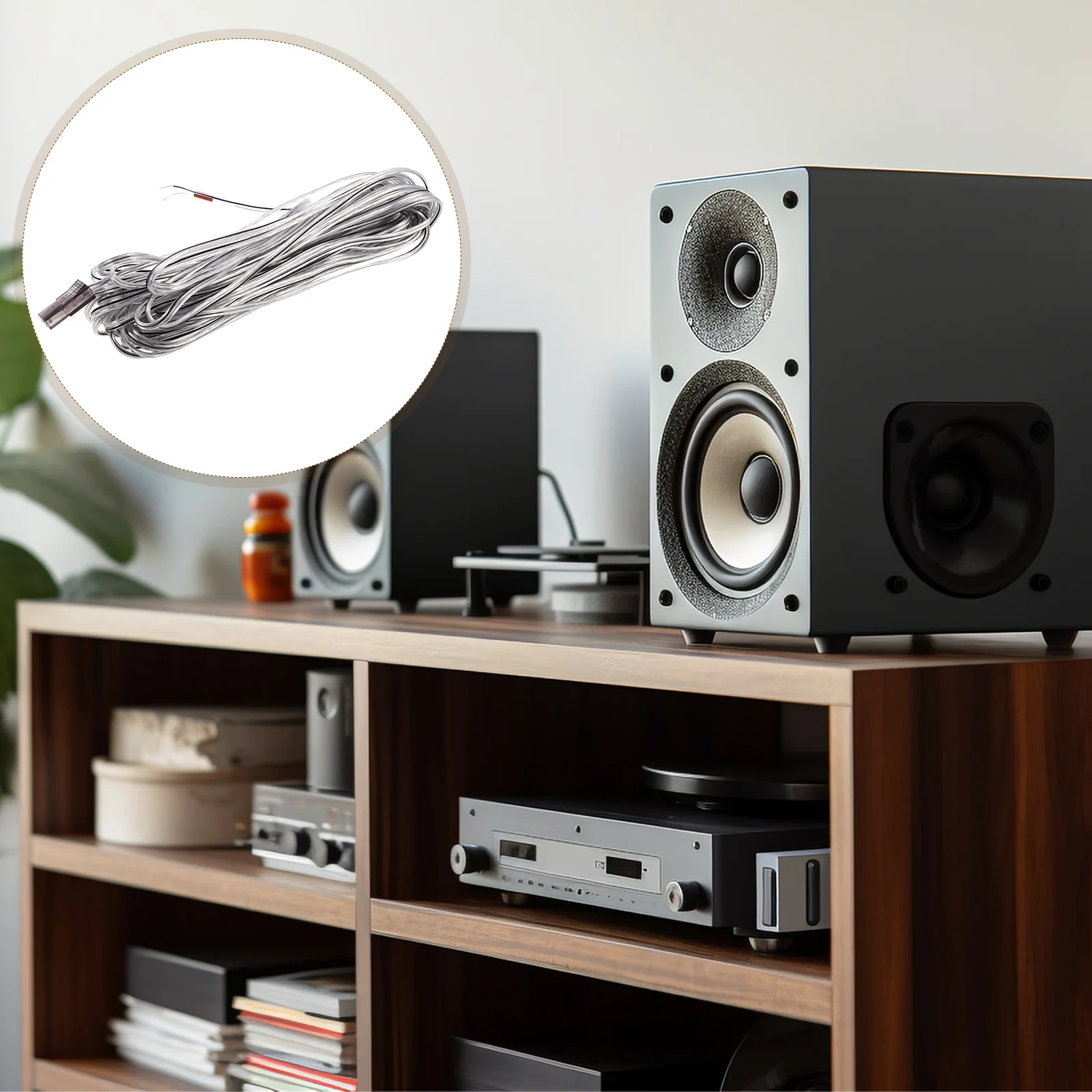 

Durable Reliable Speaker Wire Cable High Fidelity for Home Audio Systems Stable Sound Transmission Speaker Cable Extension Wire