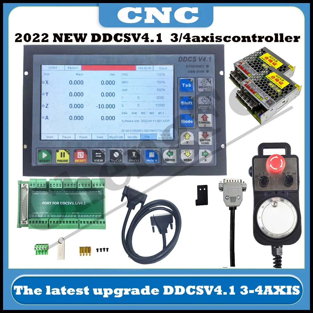 

CNC 2022 HOT! DDCSV3.1 upgrade DDCS V4.1 3/4 axis independent offline machine tool engraving and milling CNC motion controller