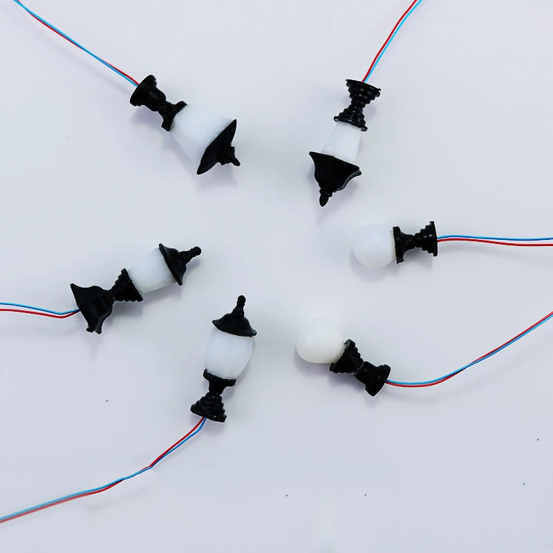 Maßstab 1:100 Modell Led 3V Straßenlaterne Rasenlichter Einzelkopf Zug Layout Landschaft Dioramam Kits 5 Stück/10 Stück
