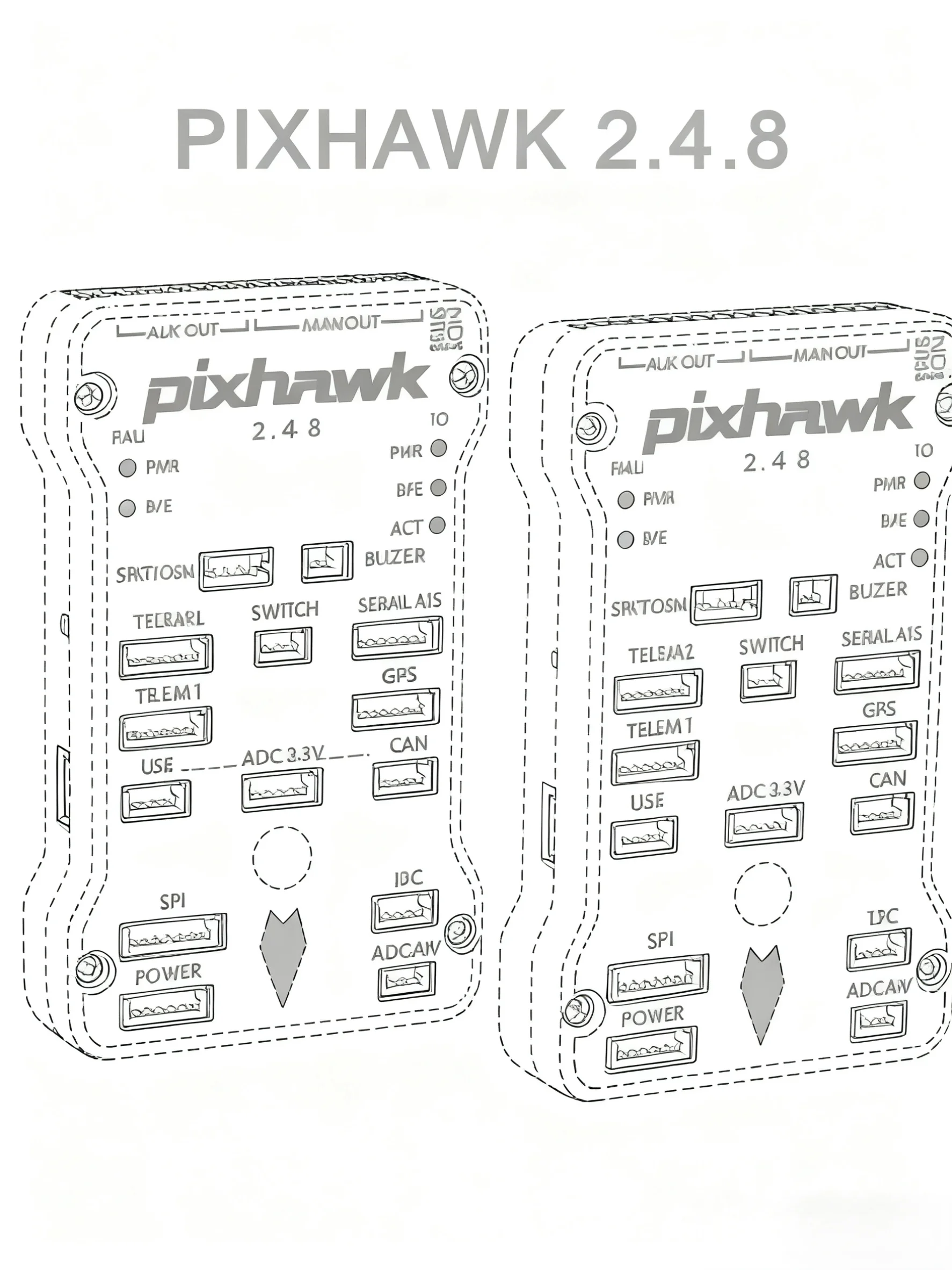

Pixhawk PX4 PIX 2.4.8 32 Bit Flight Controller+RGB+OLED+Safety Switch+Buzzer+PPM+I2C+ 4G SD