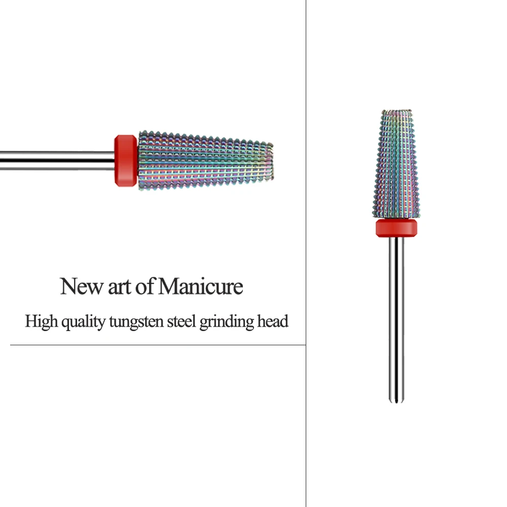 1 Stück Hartmetall-Nagel bohrer 5 in 1 Wolfram-Elektro-Maniküre-Fräser für Zubehör werkzeuge für Nagellack entferner